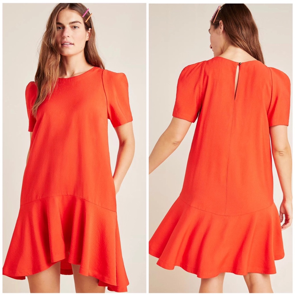 Anthropologie Rousseau Flounced Mini Dress